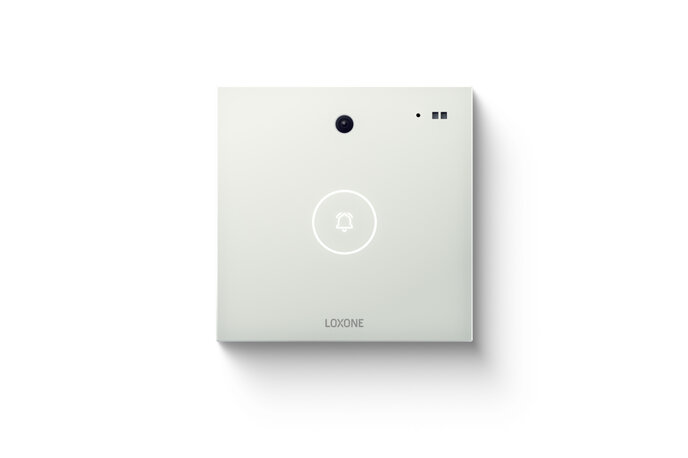[100857] Intercom aksamitny biały